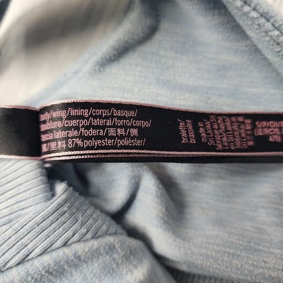 Victoria's Secret Sport Top Light Blue Size S Polyester Spandex Gym Workout - Picture 7 of 9
